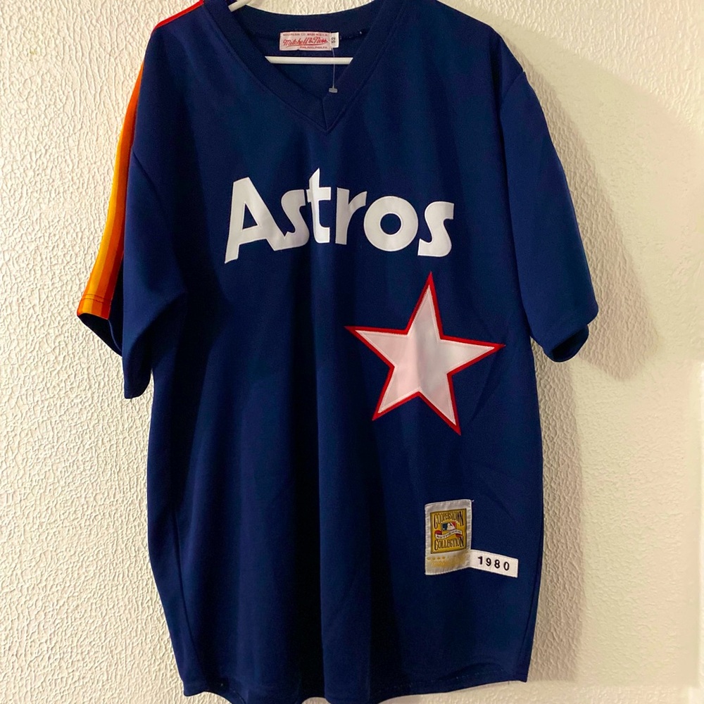 Nolan Ryan #34 Houston Astros throw back jersey, 1980 edition, Mitchell & Ness